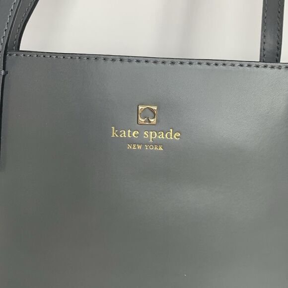 Kate Spade Sawyer Street smooth gray leather maxi tote NWOT - Picture 2 of 9